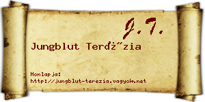 Jungblut Terézia névjegykártya